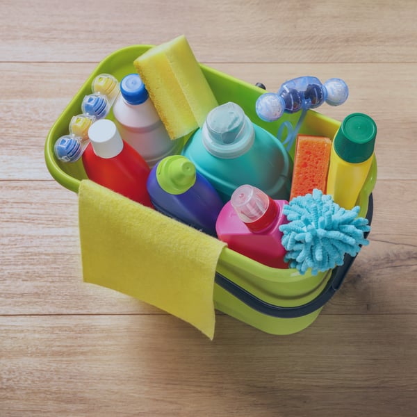 Common household items like detergents and paper towels